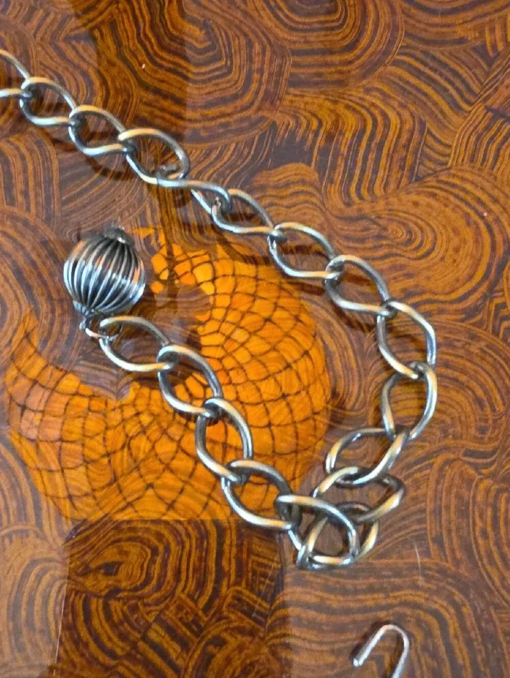 Vintage multi-strand gold-tone chain belt